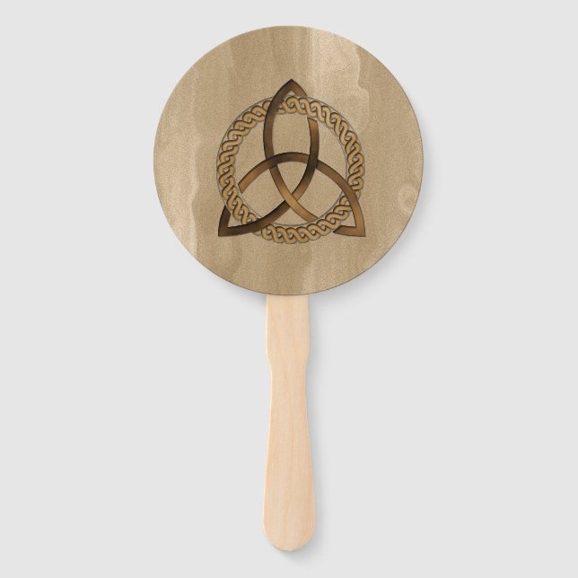 Celtic Triquetra Trinity Knot Hand Fan Fächer (Vorderseite)