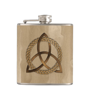 Celtic Triquetra Trinity Knot Vinyl Wrapped Flask Flachmann