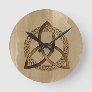 Celtic Triquetra Trinity Knot Wall Clock Runde Wanduhr