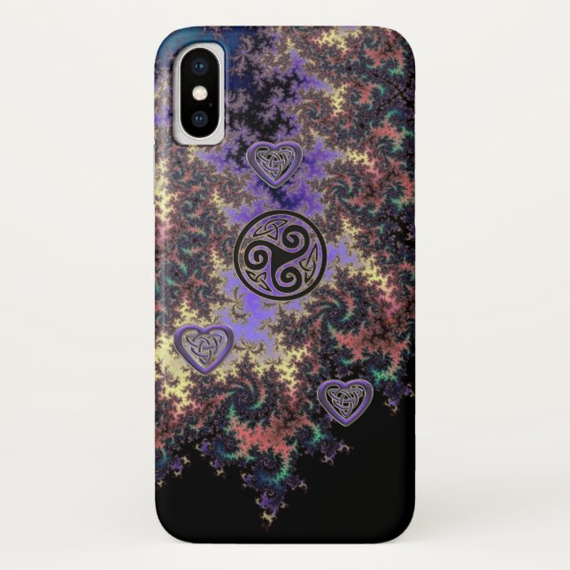 Celtic Triskele Fraktal-Herz knotet iPhone Kasten Case-Mate iPhone Hülle (Rückseite)