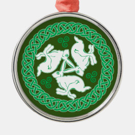 Celtic Triskele Hares Ornament Aus Metall