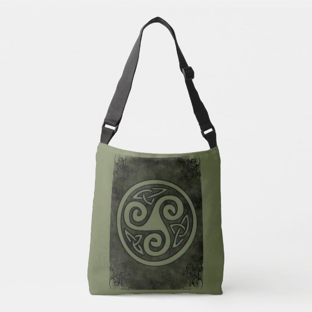 Celtic Triskele oder Triskelion Tragetaschen Mit Langen Trägern (Vorderseite)