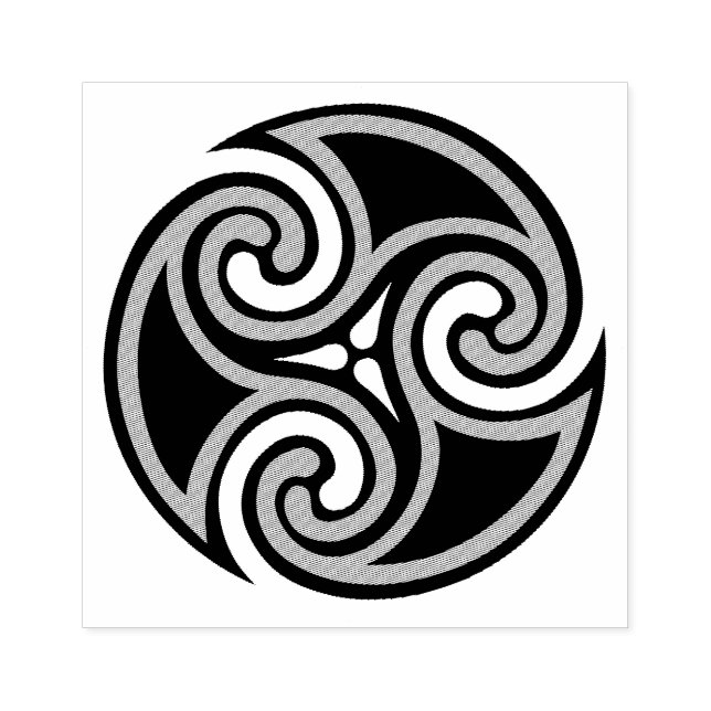 Celtic Triskele Ornament Gummistempel (Prägung)