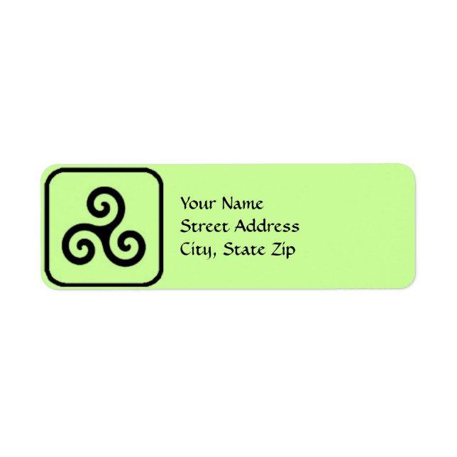 Celtic Triskele Symbol Address Labels (Vorne)