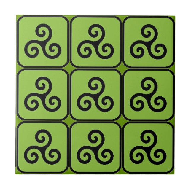 Celtic Triskele Tiled Untersetzer (Vorderseite)