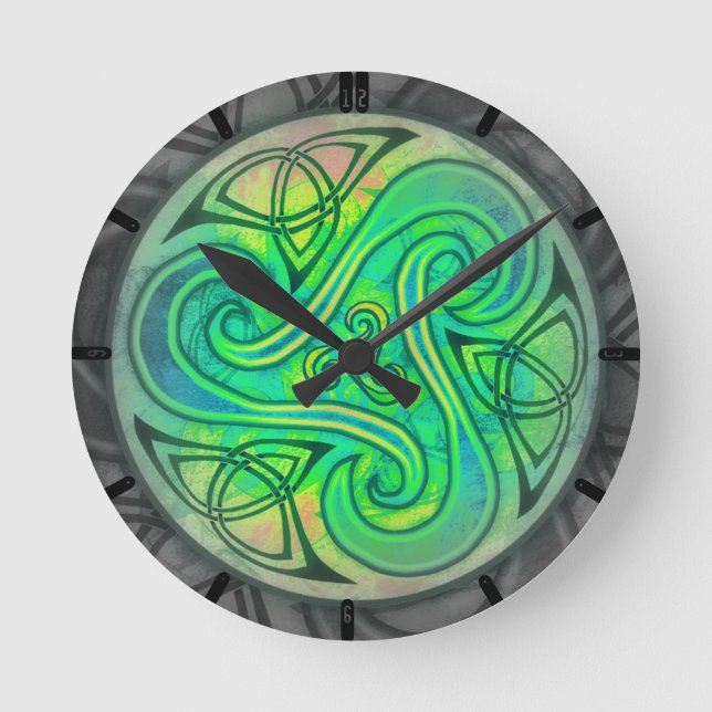 Celtic Triskele Uhr (Vorderseite)