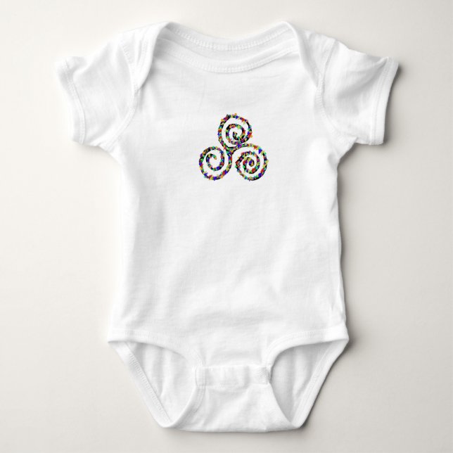 Celtic Triskelion Stärke Baby Strampler (Vorderseite)
