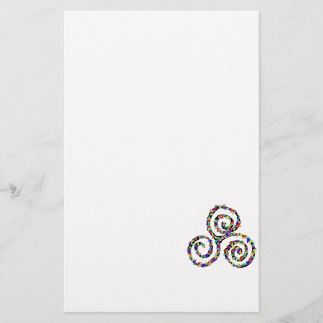 Celtic Triskelion Stärke Briefpapier (Vorderseite)