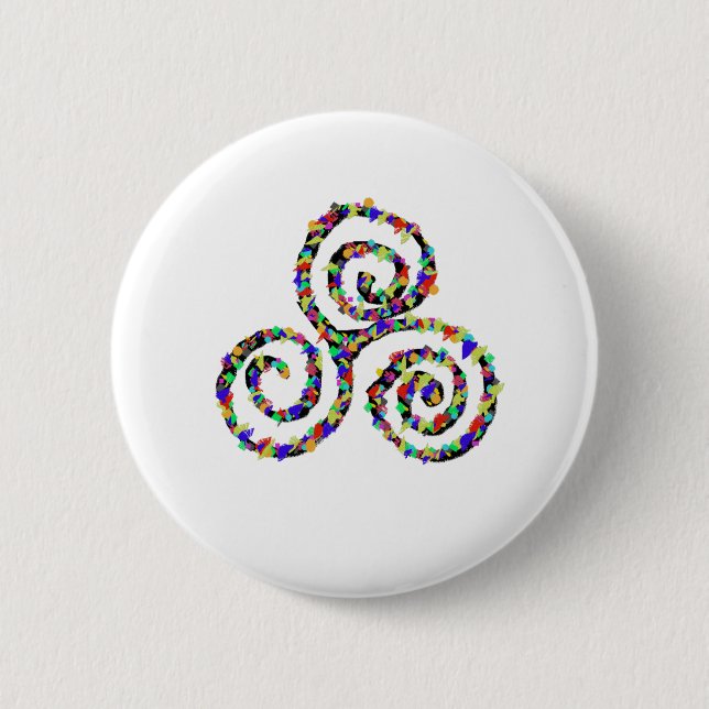 Celtic Triskelion Stärke Button (Vorderseite)