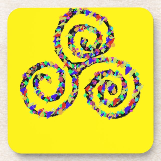 Celtic Triskelion Stärke Getränkeuntersetzer (Vorderseite)