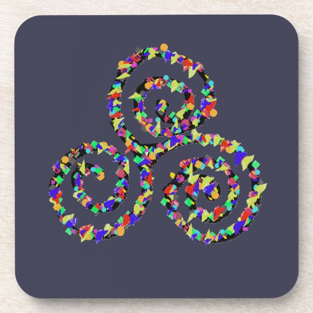 Celtic Triskelion Stärke Getränkeuntersetzer (Vorderseite)