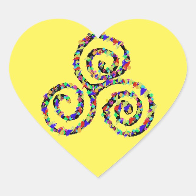 Celtic Triskelion Stärke Herz-Aufkleber (Vorderseite)
