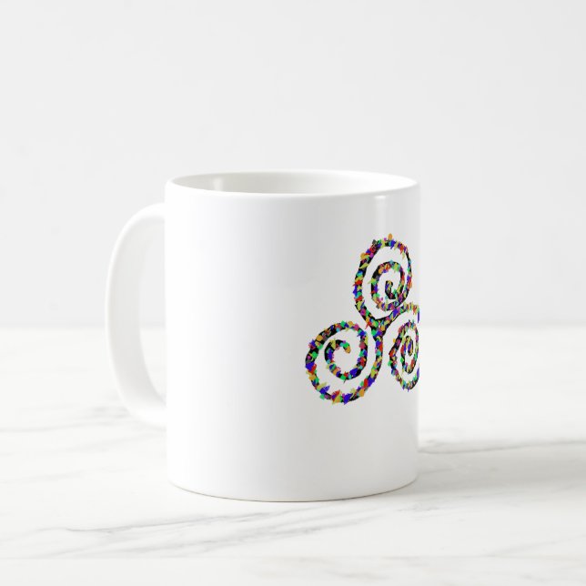 Celtic Triskelion Stärke Kaffeetasse (Vorderseite Links)