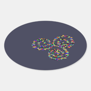 Celtic Triskelion Stärke Ovaler Aufkleber