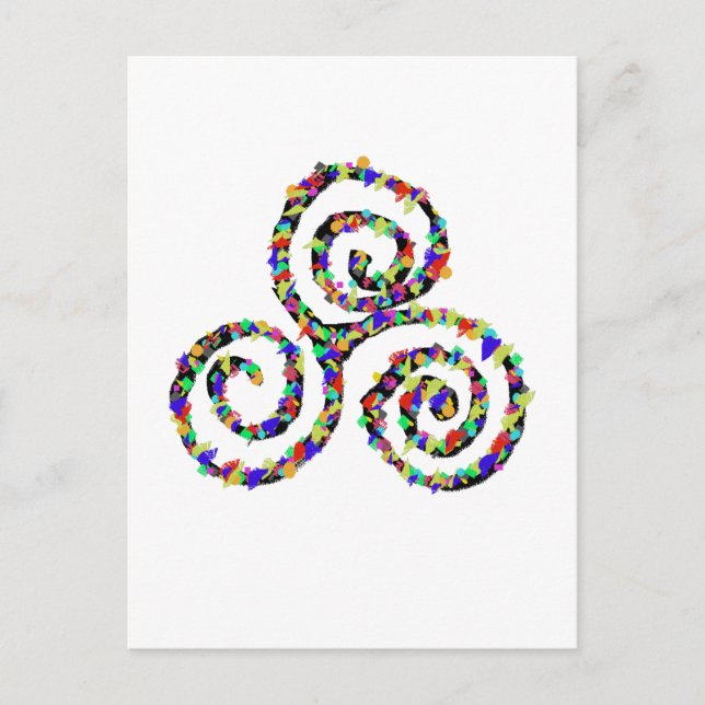 Celtic Triskelion Stärke Postkarte (Vorderseite)