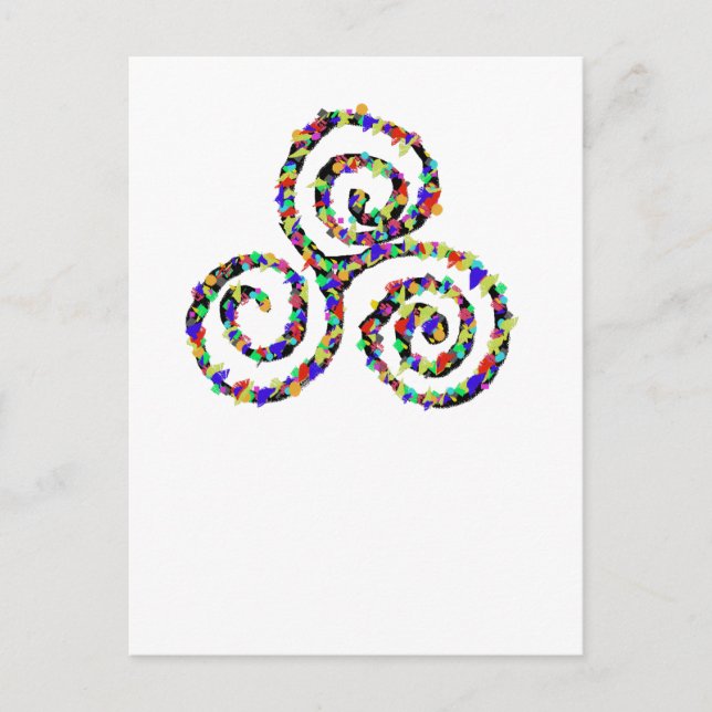 Celtic Triskelion Stärke Postkarte (Vorderseite)