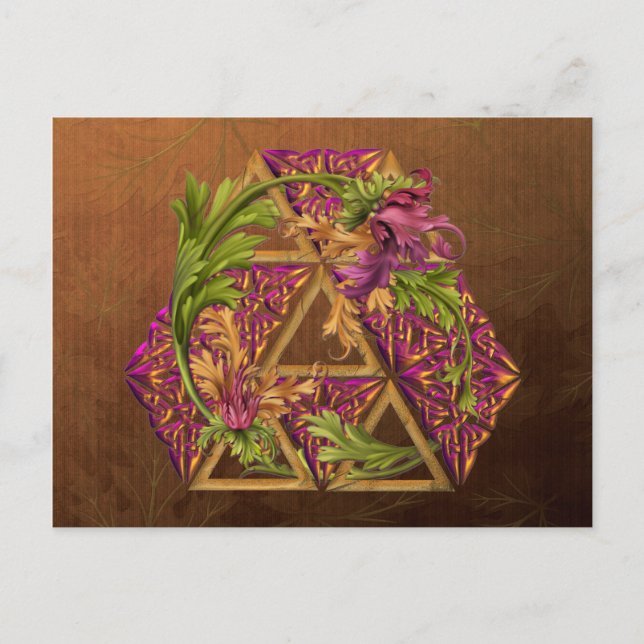 Celtic Triskels Ornamental Postkarte (Vorderseite)