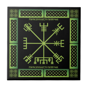 Celtic Vegvisier Keramik Tile Fliese