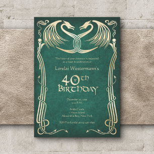 Celtic Viking Dragon 40. Geburtstag Einladung