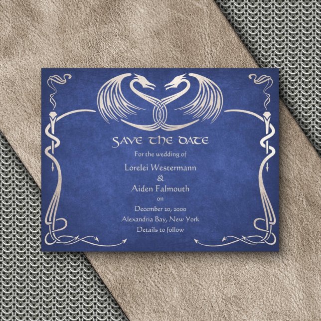 Celtic Viking Dragon Wedding Save The Date (Von Creator hochgeladen)