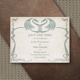 Celtic Viking Dragon Wedding Save The Date