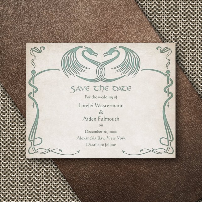 Celtic Viking Dragon Wedding Save The Date (Von Creator hochgeladen)