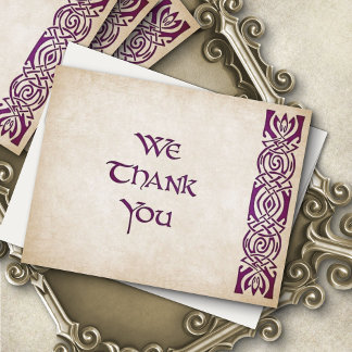 Celtic Viking Fantasy Wedding Dankeskarte