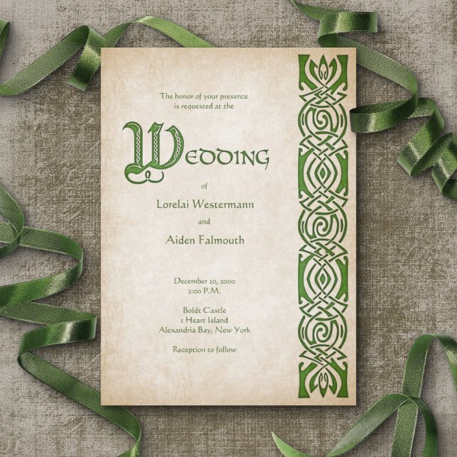 Celtic Viking Fantasy Wedding Einladung (Von Creator hochgeladen)