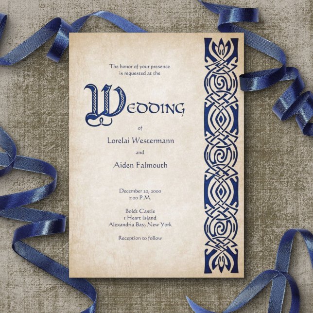 Celtic Viking Fantasy Wedding Einladung (Von Creator hochgeladen)