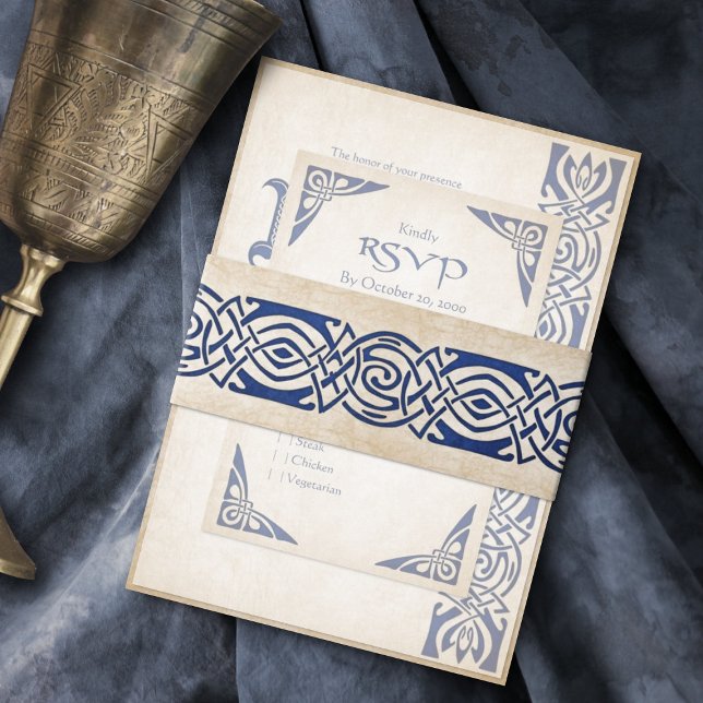 Celtic Viking Fantasy Wedding Einladungsbanderole (Von Creator hochgeladen)