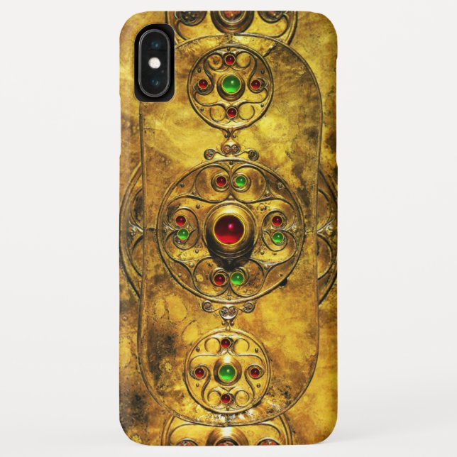 CELTIC WARRIOR SHIELD EMERALD RUBY GEM STONES Case-Mate iPhone HÜLLE (Rückseite)