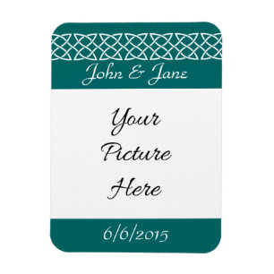 Celtic Weave Hearts in Aquamarin Rett-the-Date Mag Magnet