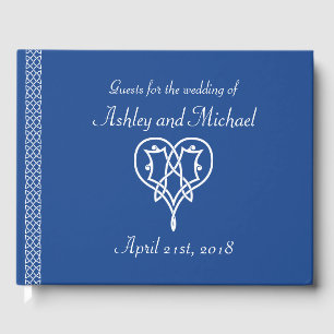 Celtic Weave Hearts in Blue Gästebuch