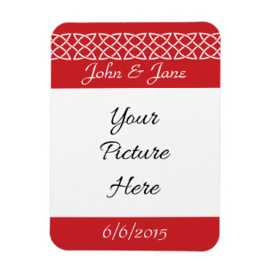 Celtic Weave Hearts in Cherry Rett-the-Date Magnet