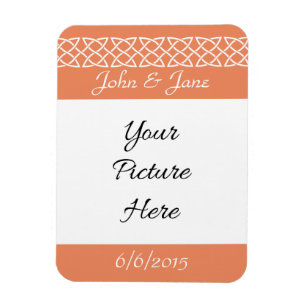 Celtic Weave Hearts in Coral Rett-the-Date Magnet