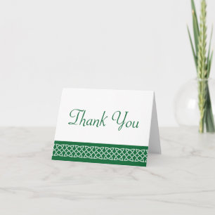 Celtic Weave Hearts in Green Danke-Card Dankeskarte