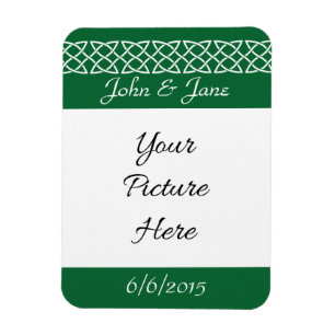 Celtic Weave Hearts in Green Rett-the-Date Magnet