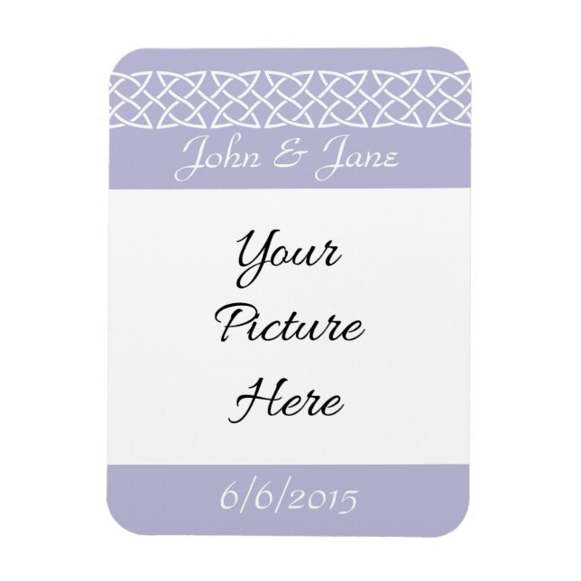 Celtic Weave Hearts in Lavender Erinnerung Magnet (Vertikal)