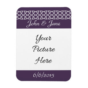 Celtic Weave Hearts in Lila Rett-the-Date Magnet