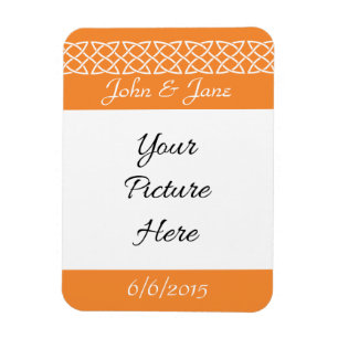 Celtic Weave Hearts in Orange Rett-the-Date Magnet