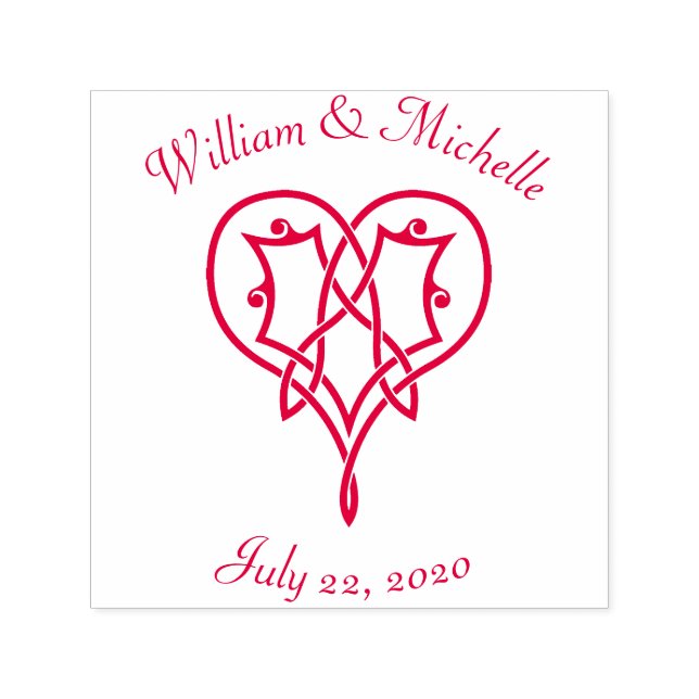 Celtic Weave Hearts Self-Inking Accent Briefmarke Permastempel (Design)