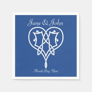 Celtic Weave Hearve in Blue Napkins Serviette
