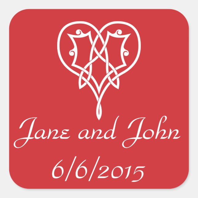 Celtic Weave Hearve in Cherry Sticker (Vorderseite)
