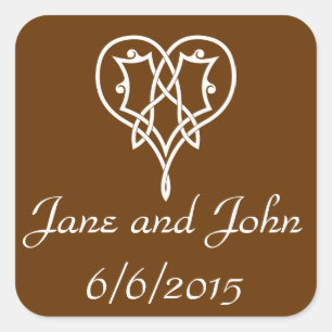 Celtic Weave Hearve in Chocolate Sticker