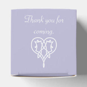 Celtic Weave Hearve in Lavender Gevor Box Geschenkschachtel