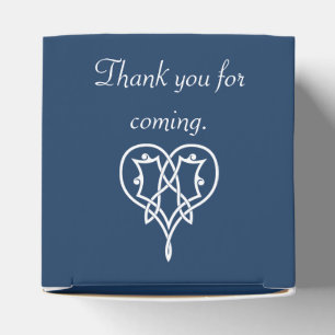 Celtic Weave Hearve in Navy Gevor Box Geschenkschachtel