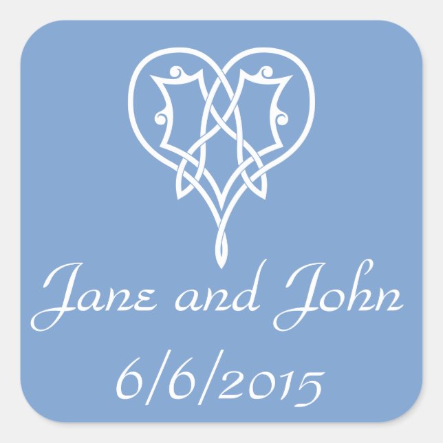 Celtic Weave Hearve in Periwinkle Sticker (Vorderseite)
