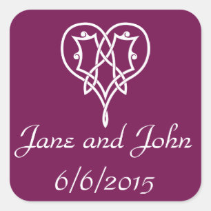 Celtic Weave Hearve in Wine Sticker