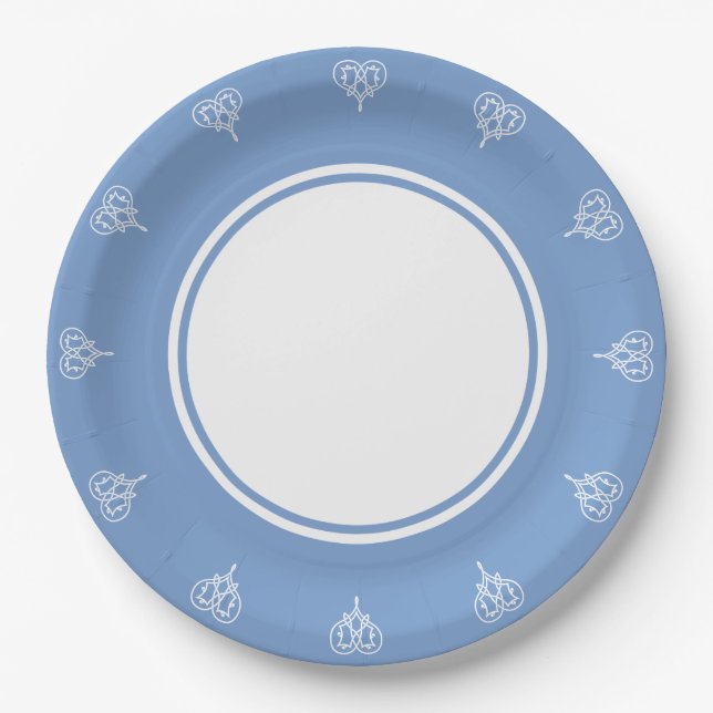 Celtic Weave Hörer in Periwinkle Paper Plate Pappteller (Vorderseite)