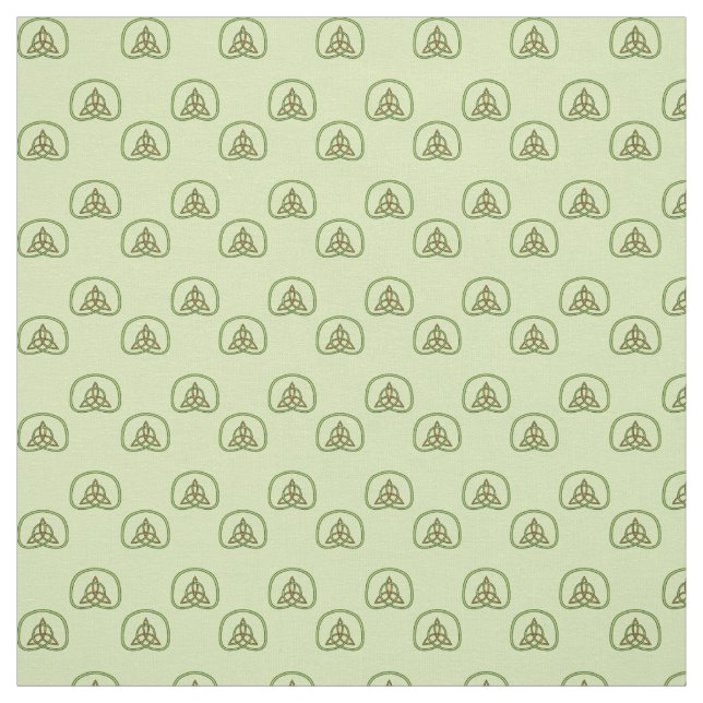 Celtic Weave on Light Green Fabric Stoff (Muster)